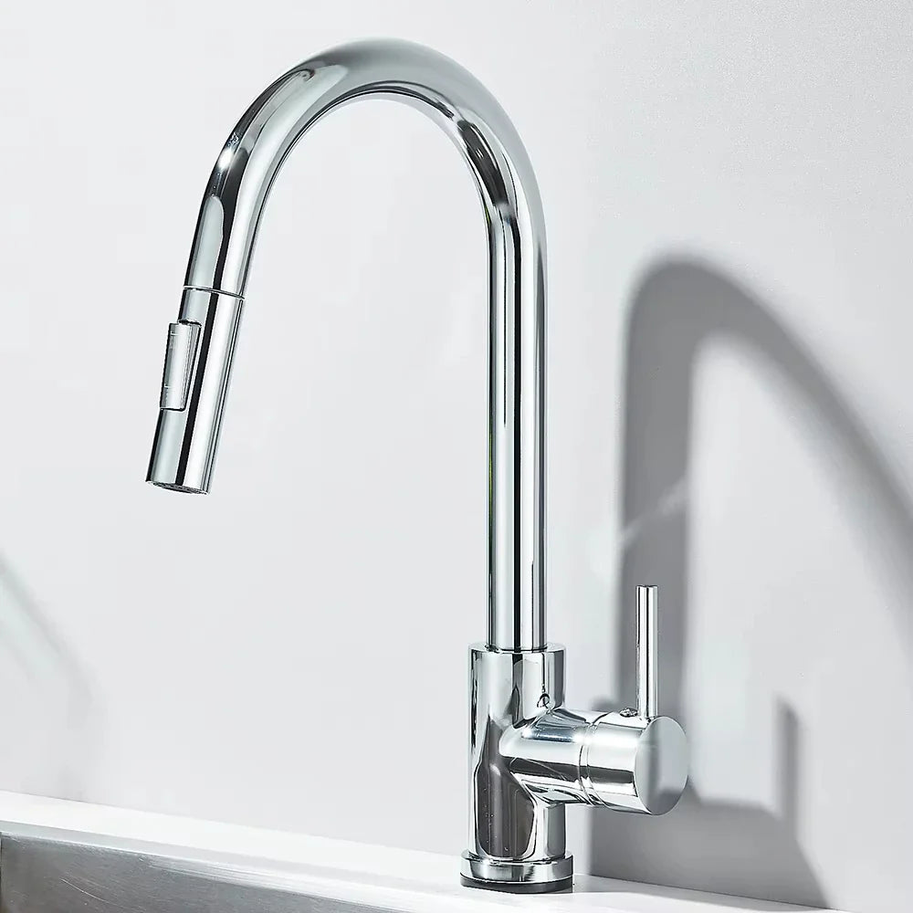 Robinet douchette jet pulvérisateur - Gris brossé