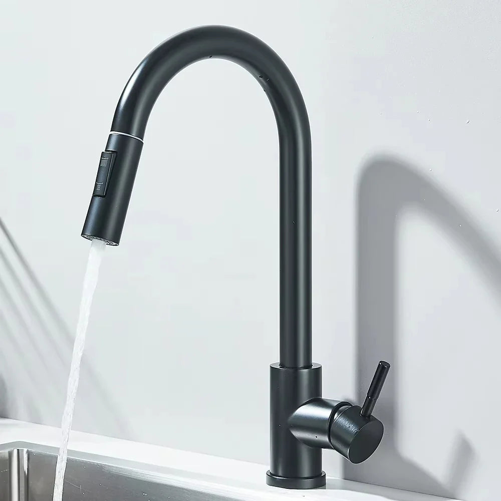 Robinet douchette jet pulvérisateur - Noir