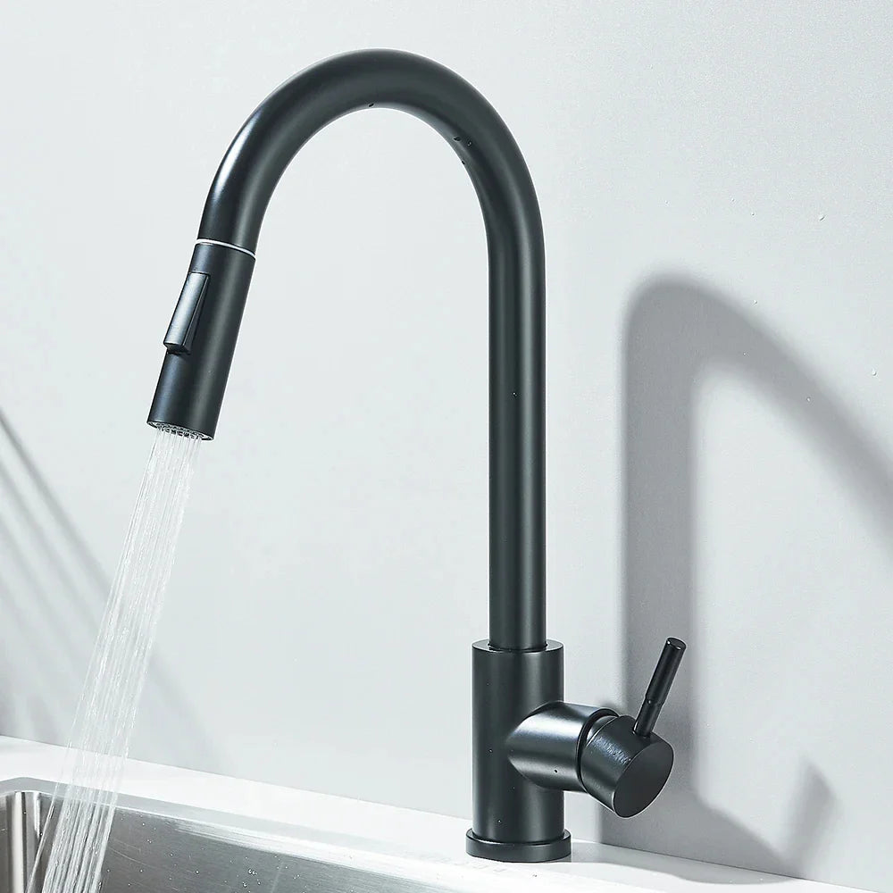 Robinet douchette jet pulvérisateur - Gris brossé