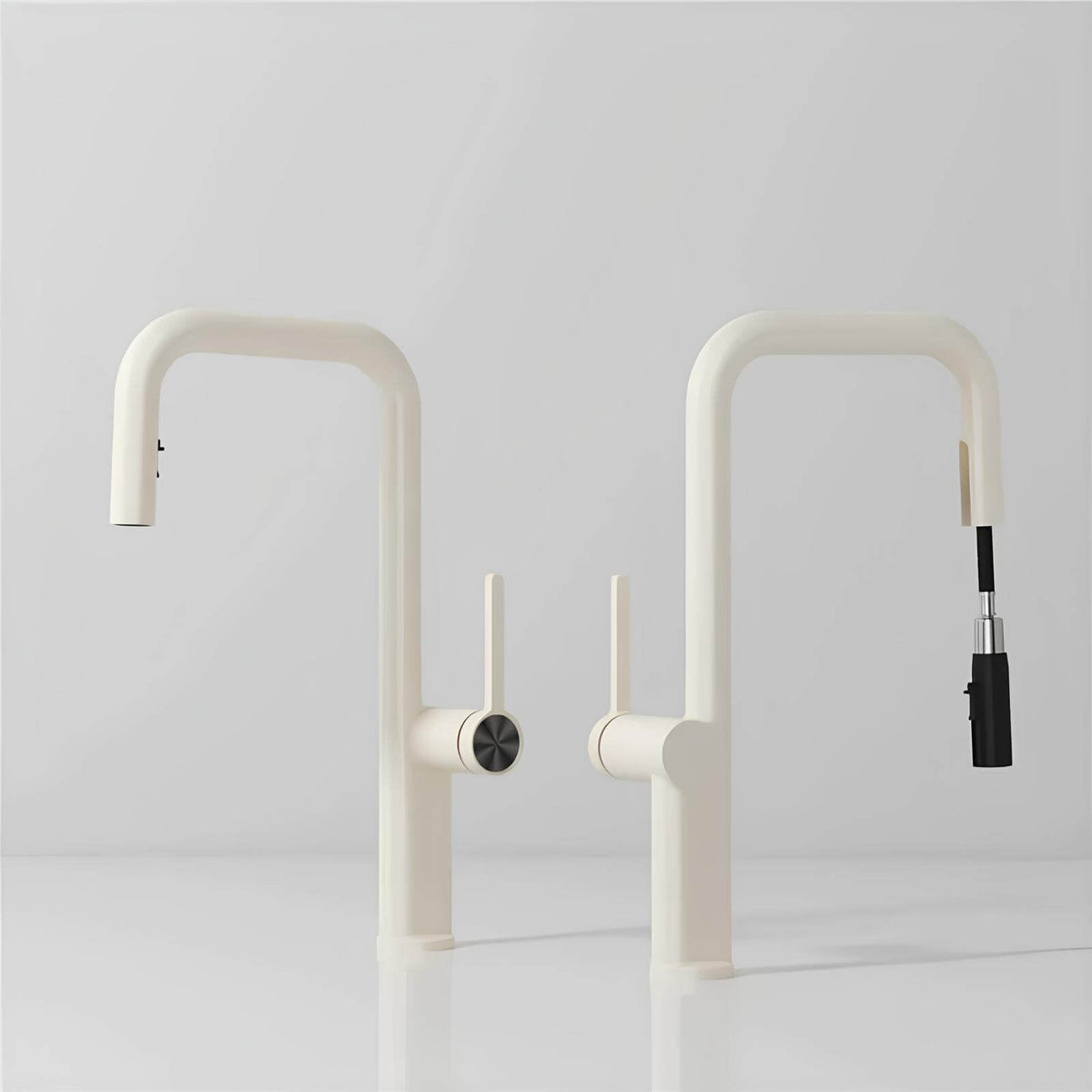 Robinet de cuisine design en laiton - Bec extractible & rotatif - Vert