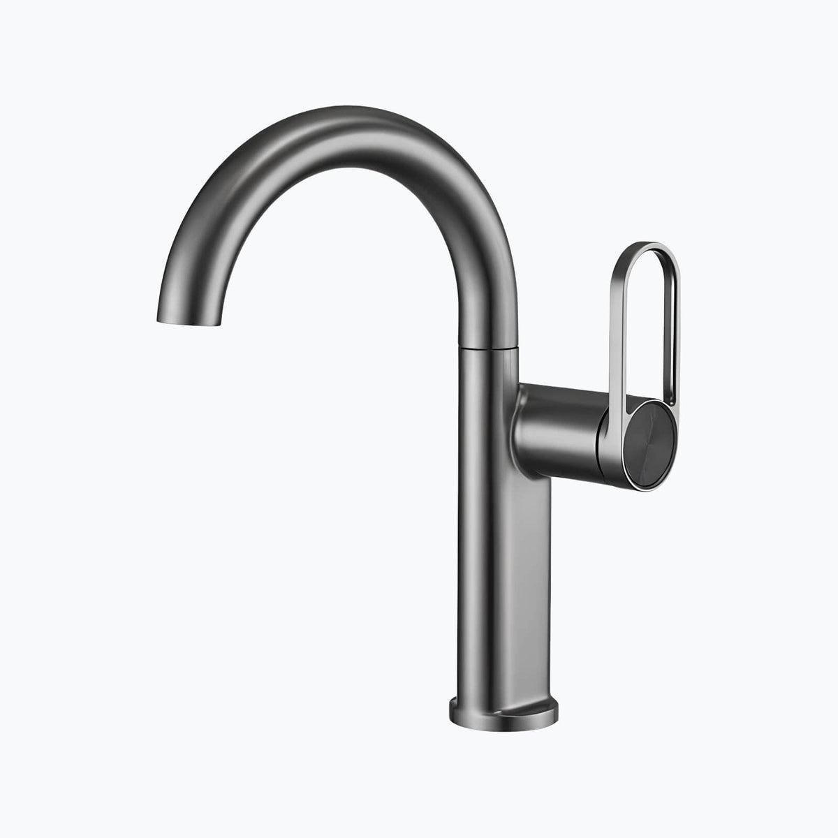 Robinet lavabo haut en laiton - mitigeur avec bec pivotant - Or - Long