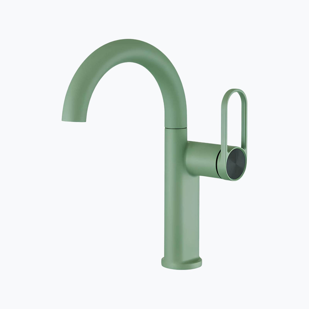 Robinet lavabo haut en laiton - mitigeur avec bec pivotant - Or - Court