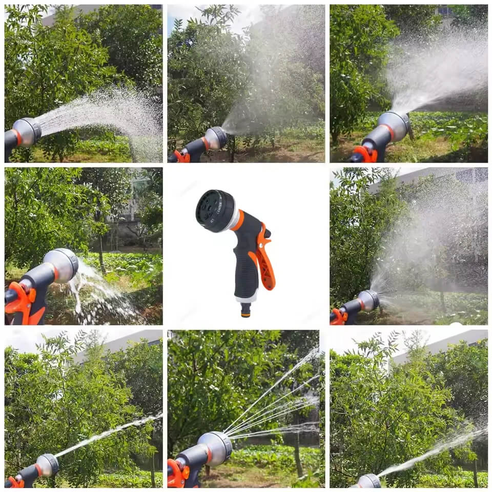 Pistolet d'arrosage pour jardin et extérieur - Orange