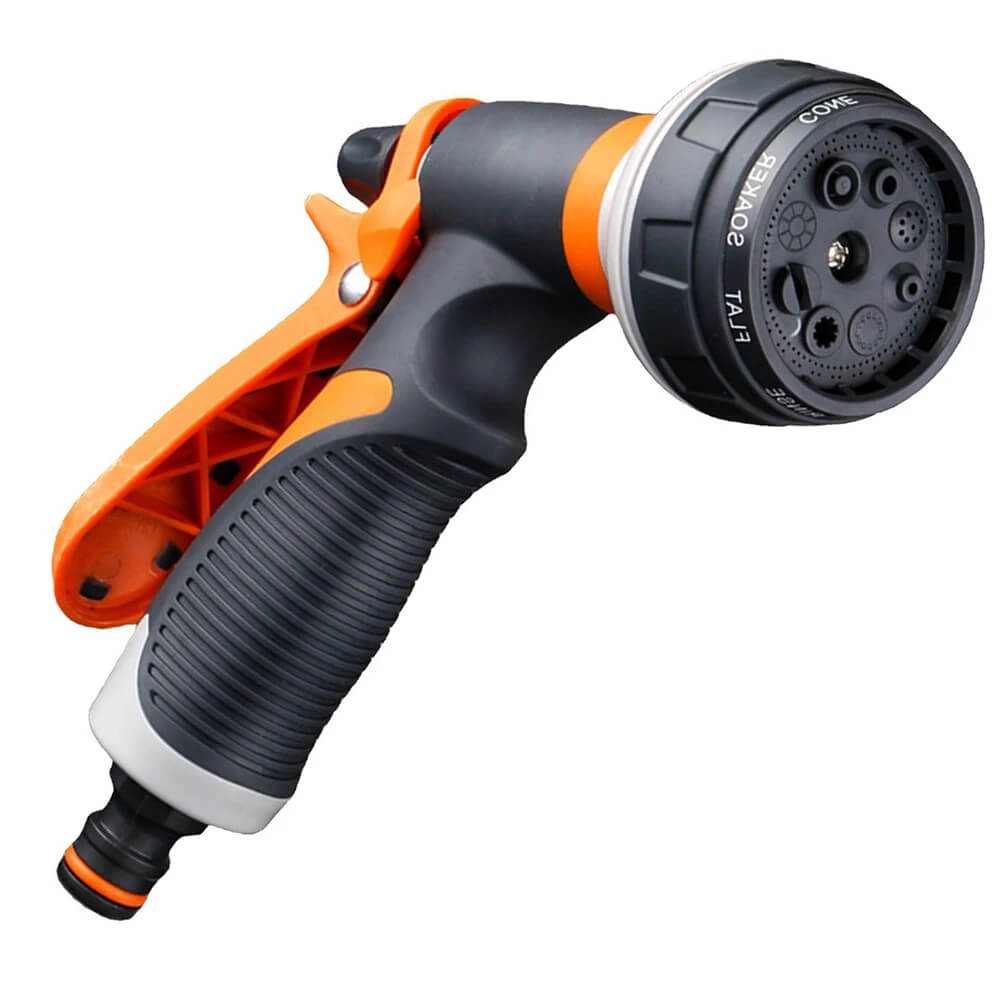 Pistolet d'arrosage pour jardin et extérieur - Orange
