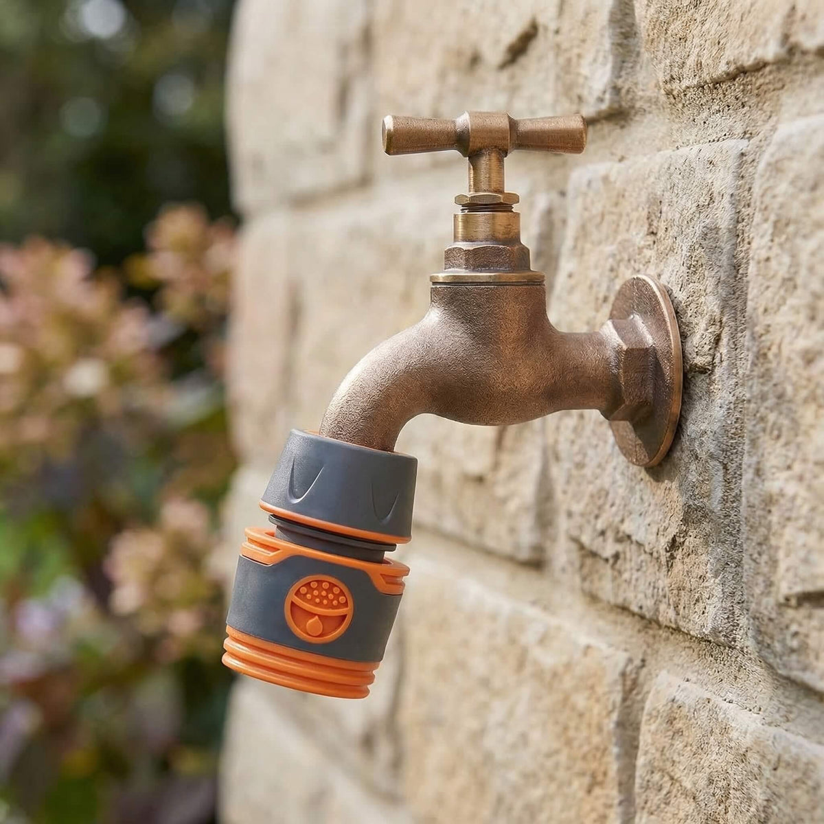 Raccord pour robinet extérieur - Gris - orange