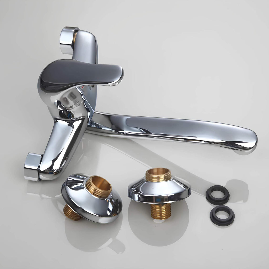 Robinet baignoire mural - design contemporain - Chrome