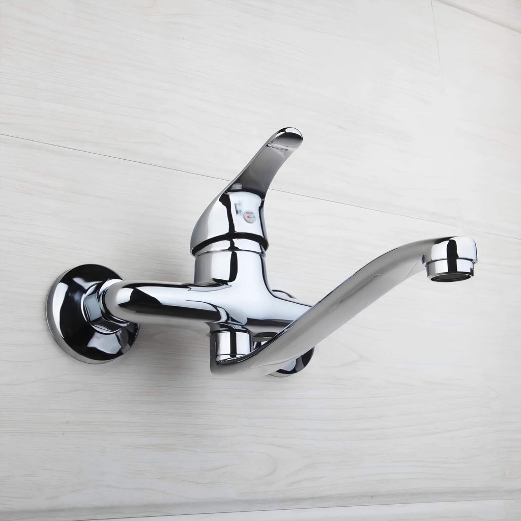 Robinet baignoire mural - design contemporain - Chrome