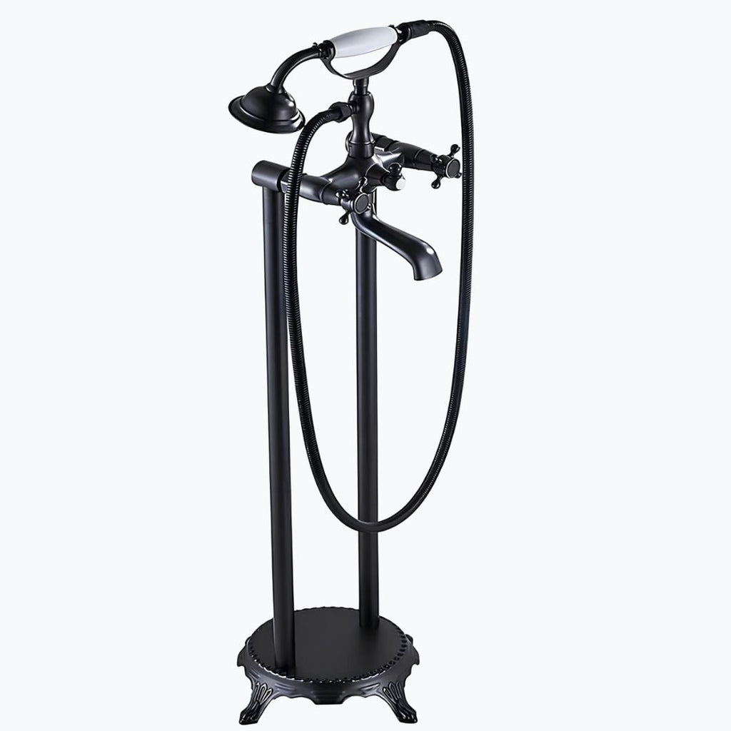 Robinet baignoire sur pied - design rétro - Bronze Antique