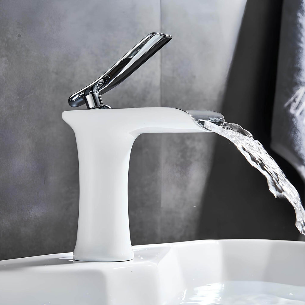 Robinet cascade de lavabo en laiton - Chrome
