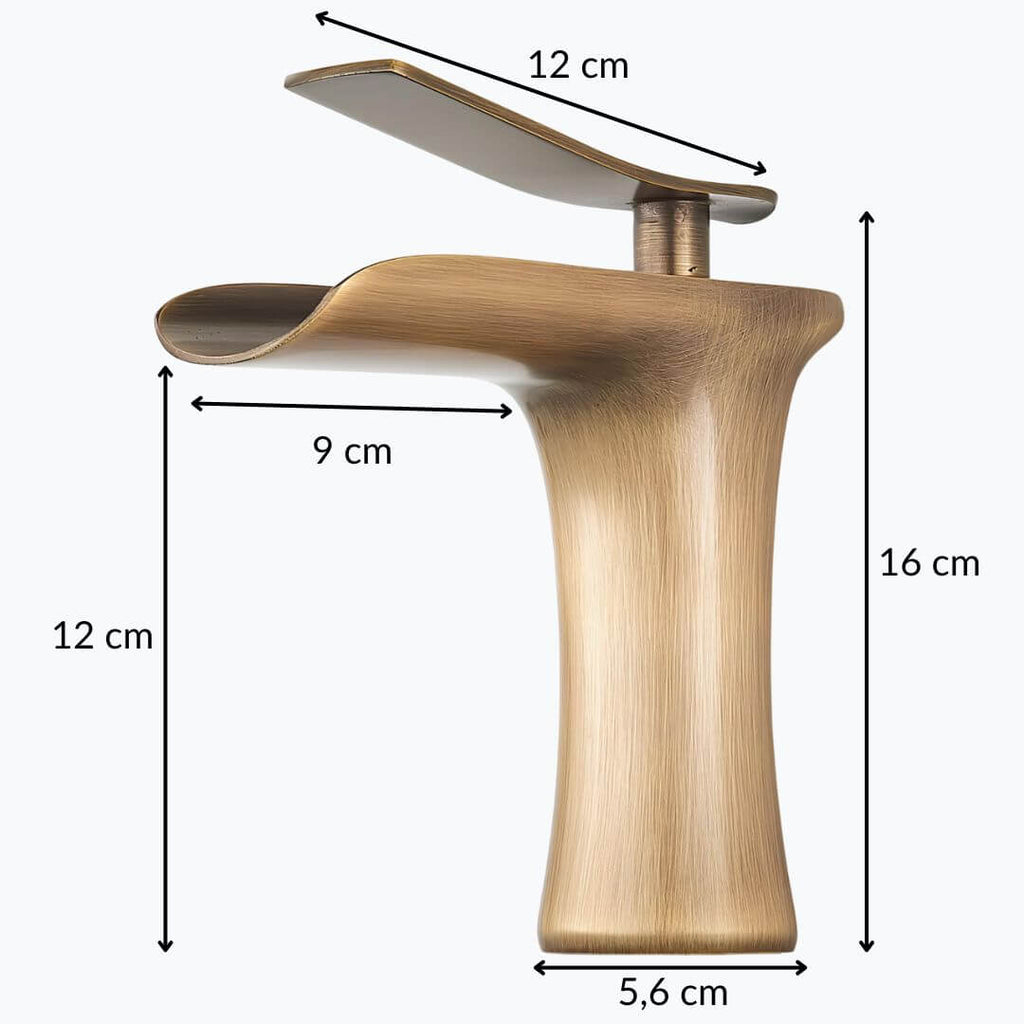 Robinet cascade de lavabo en laiton - Or
