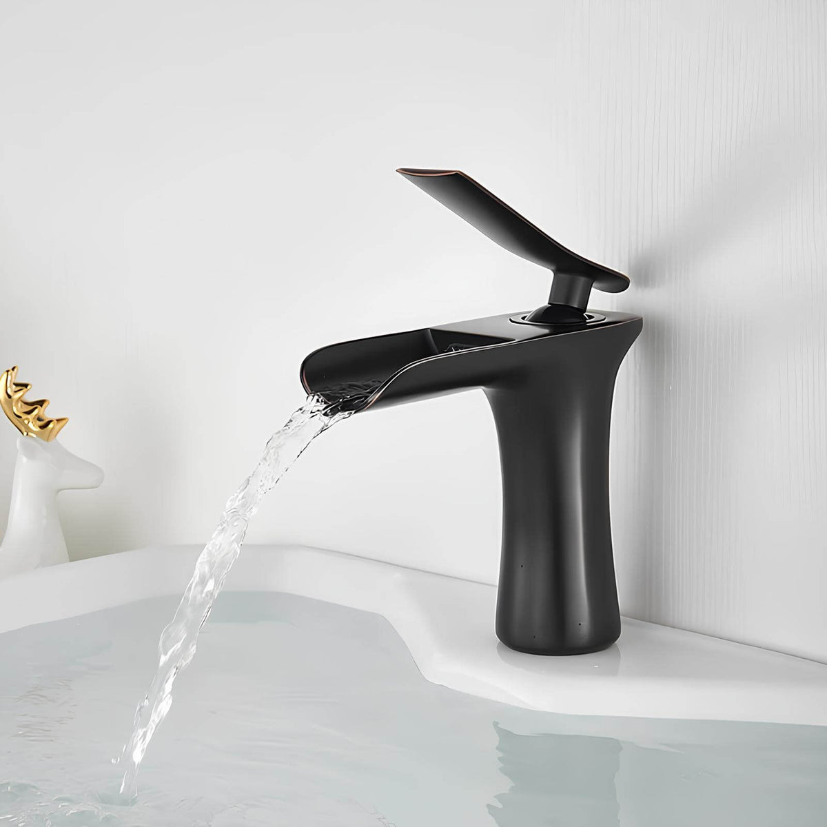 Robinet cascade de lavabo en laiton - Or