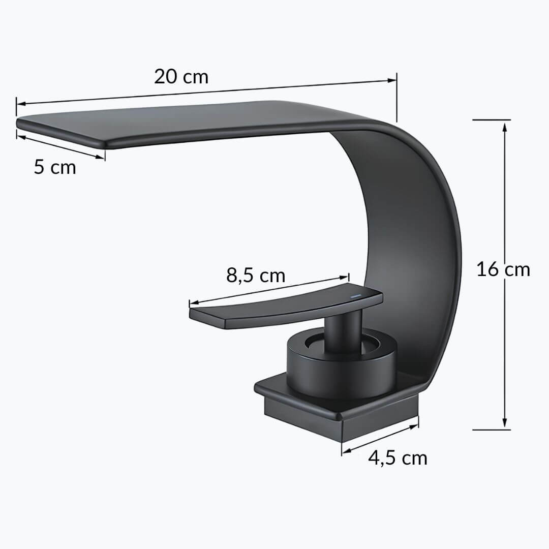 Robinet cascade design extra-fin - Noir