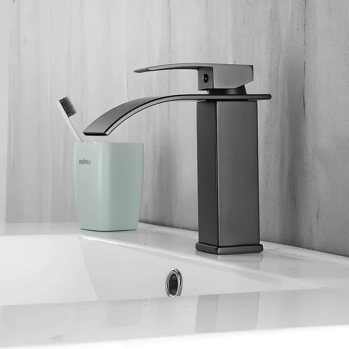 Robinet cascade en acier inoxydable - Noir