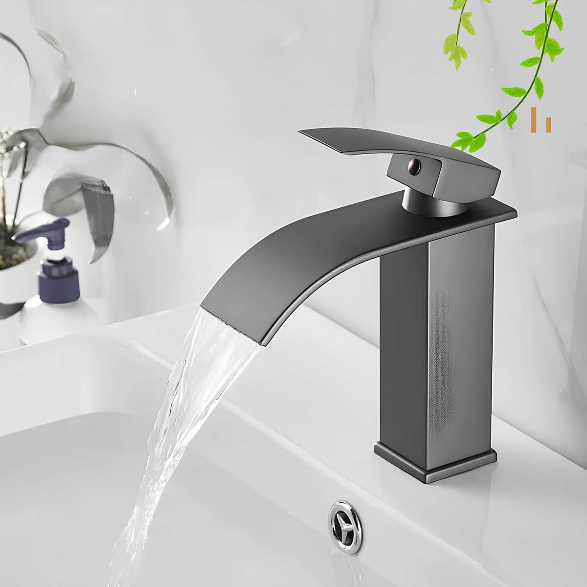 Robinet cascade en acier inoxydable - Noir