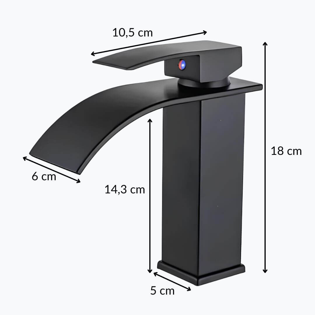 Robinet cascade en acier inoxydable - Noir
