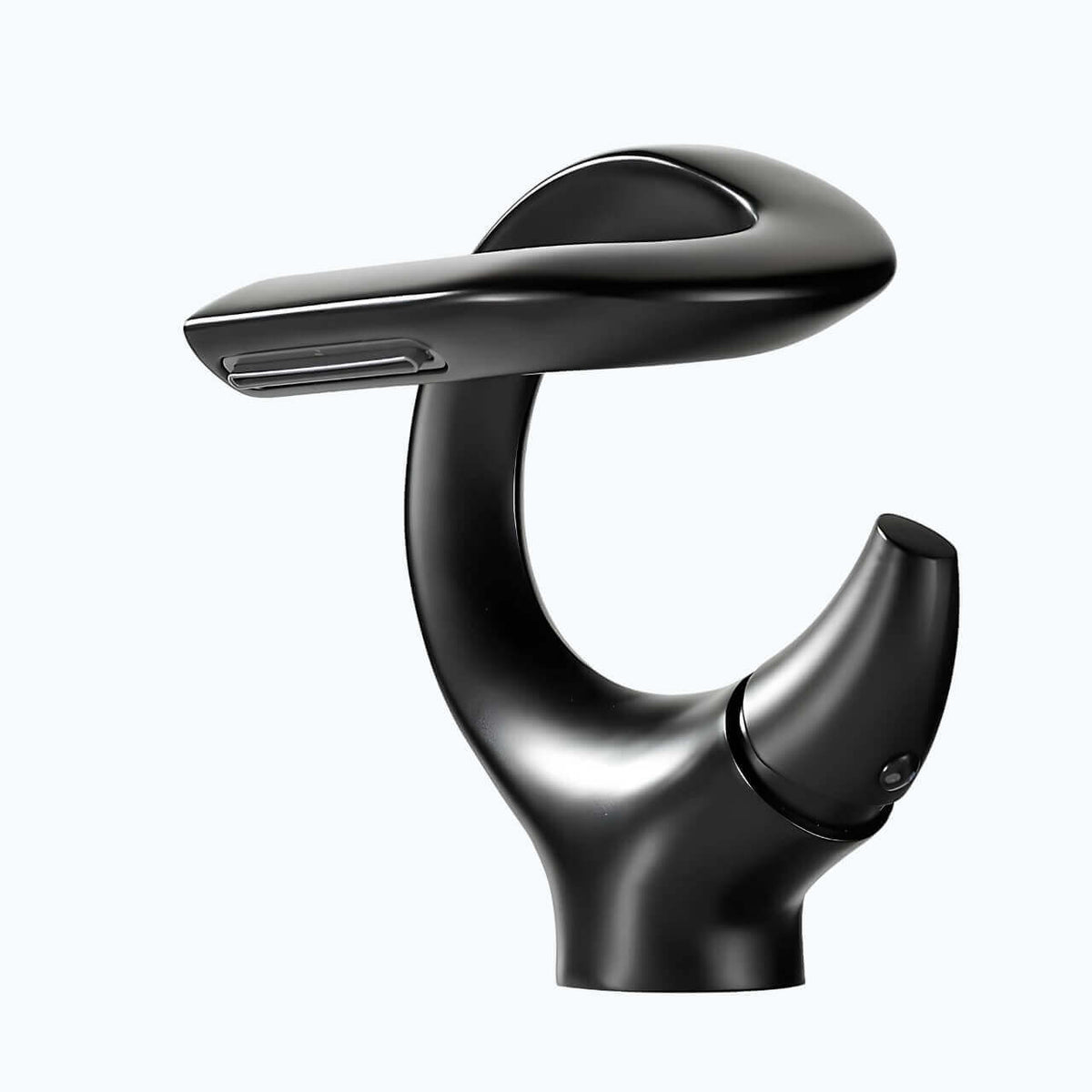 Robinet lavabo cascade - version compacte - Gris brossé