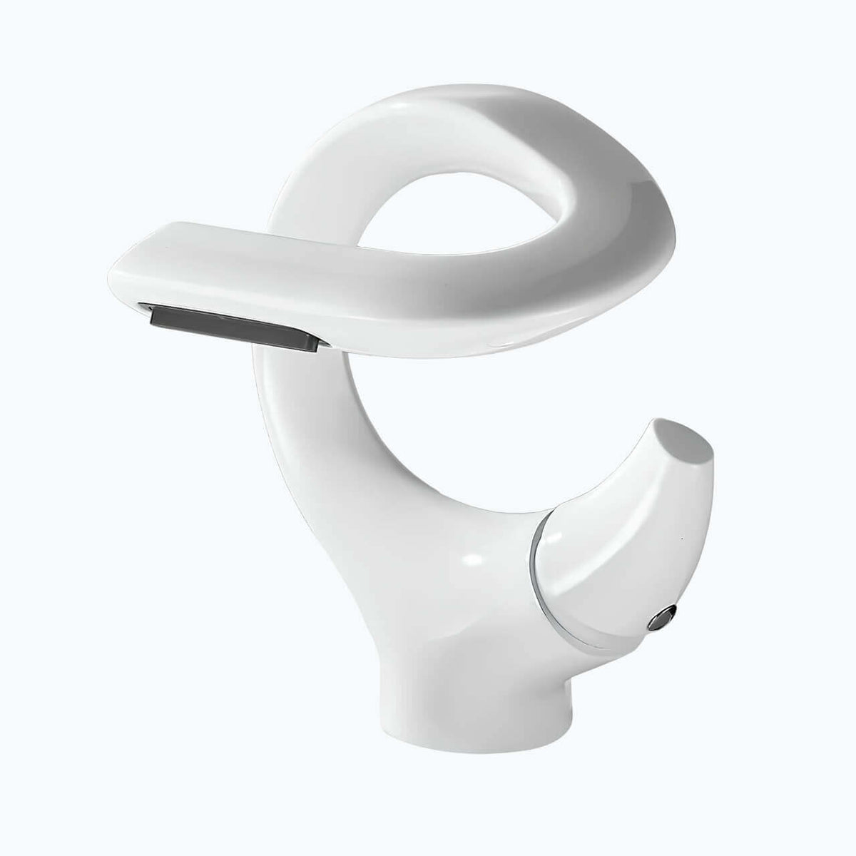 Robinet lavabo cascade - version compacte - Gris brossé