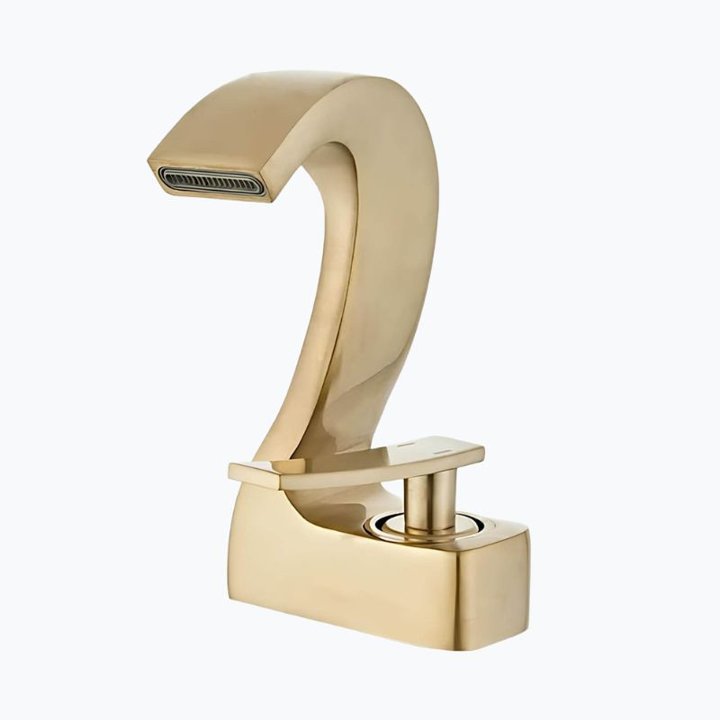 Robinet cascade moderne en laiton - mitigeur élégant pour lavabo - Chrome