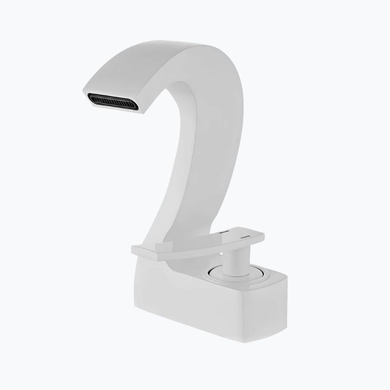 Robinet cascade moderne en laiton - mitigeur élégant pour lavabo - Blanc