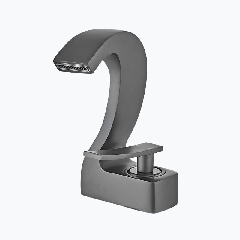 Robinet cascade moderne en laiton - mitigeur élégant pour lavabo - Blanc