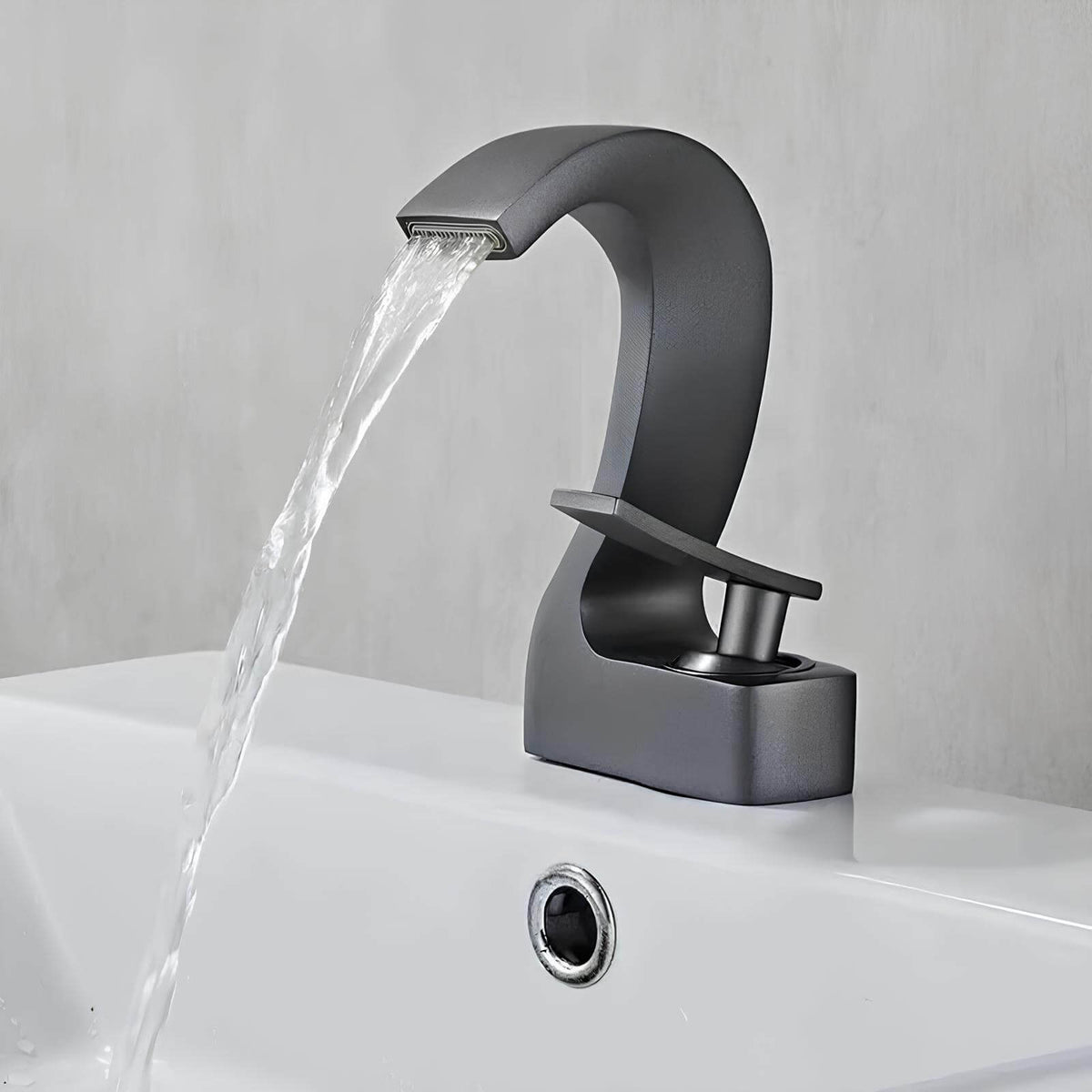 Robinet cascade moderne en laiton - mitigeur élégant pour lavabo - Blanc