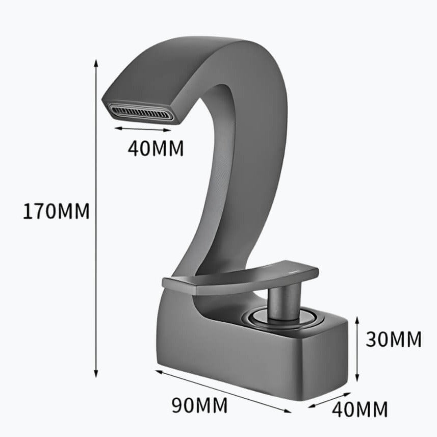 Robinet cascade moderne en laiton - mitigeur élégant pour lavabo - Blanc