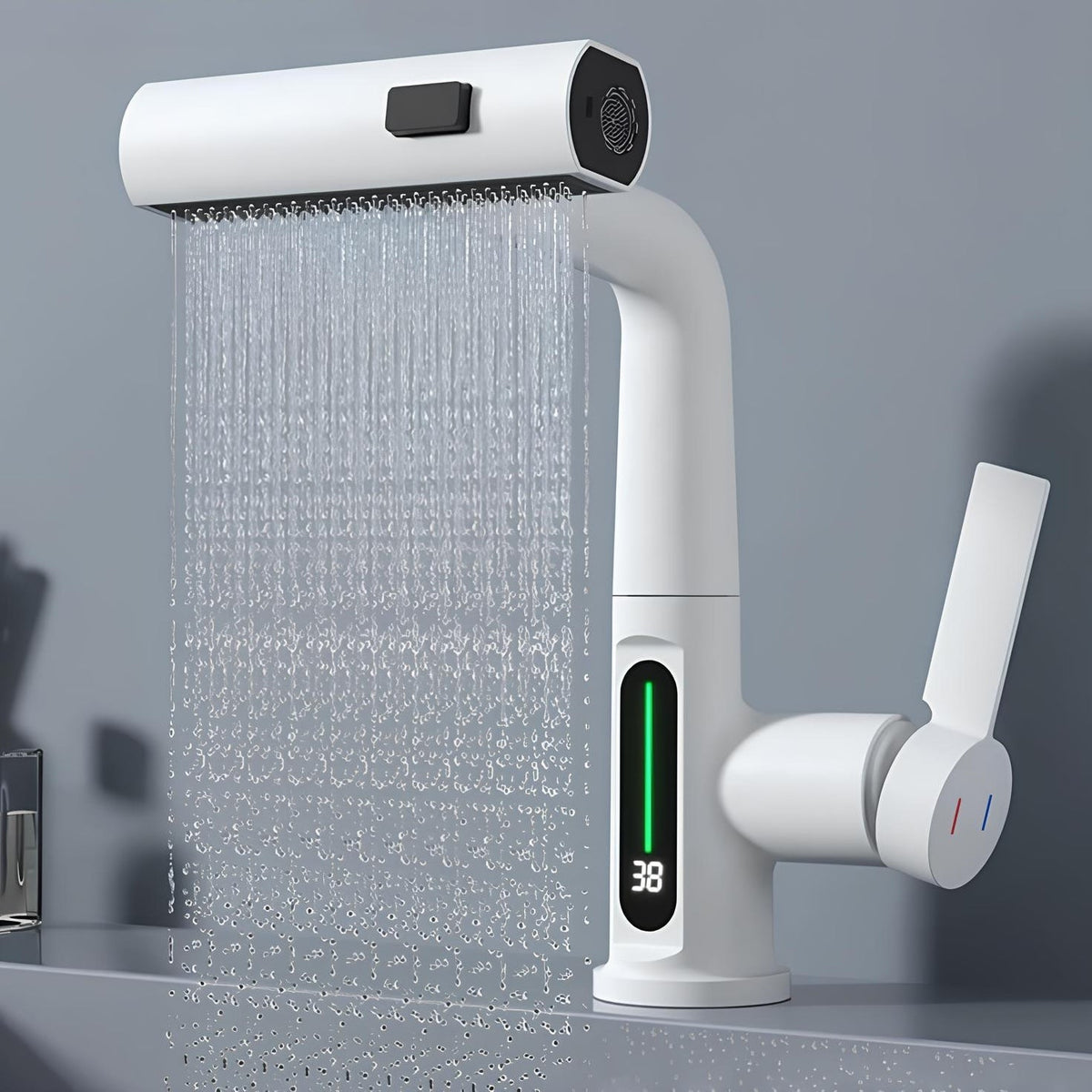 Robinet douchette avec affichage digital - Chrome