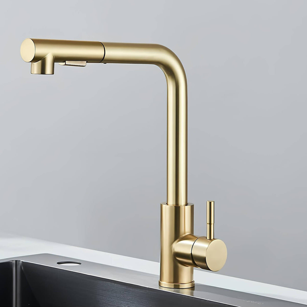 Robinet douchette - Design et pratique - Gris brossé