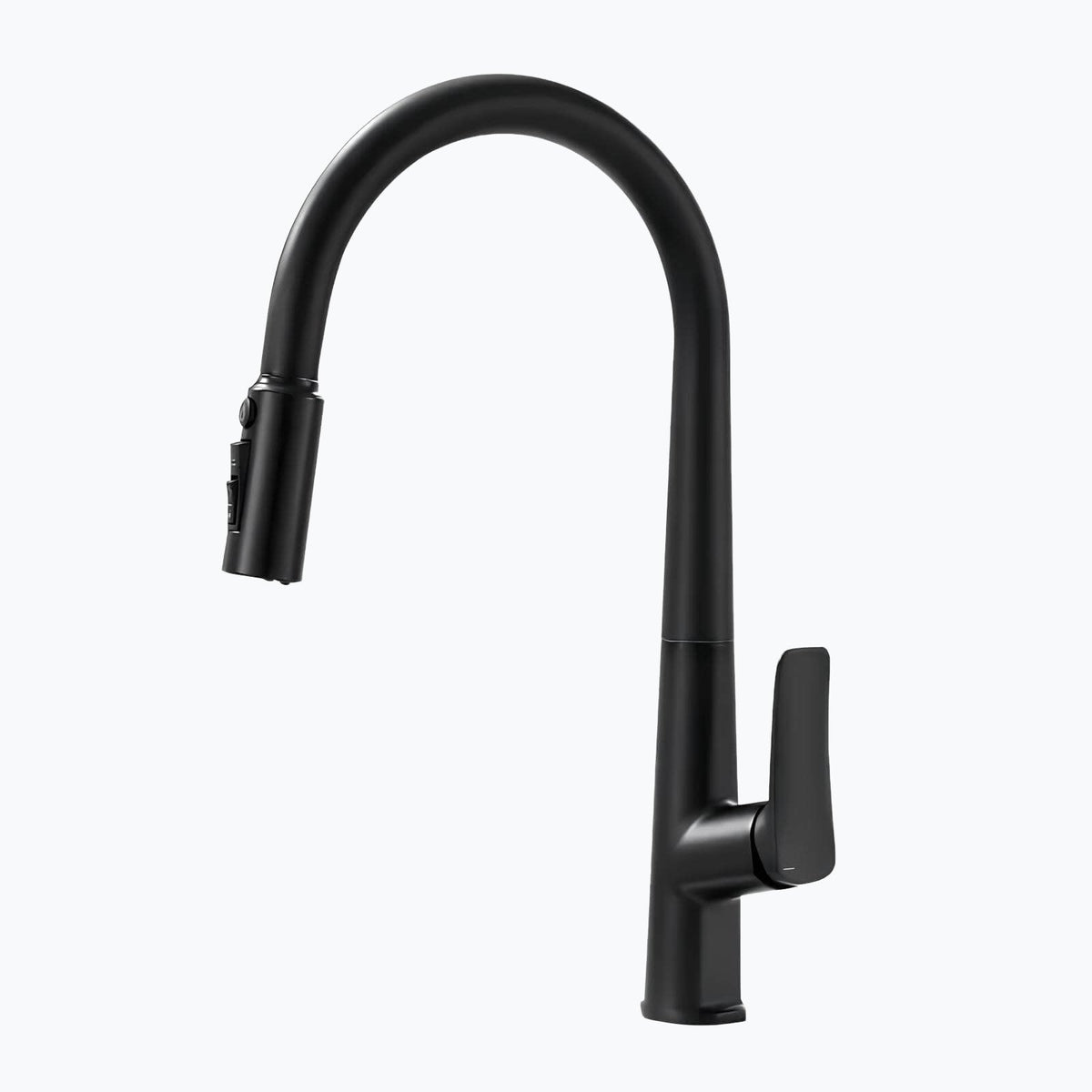 Robinet cuisine en laiton - mitigeur avec douchette extractible - Gris brossé