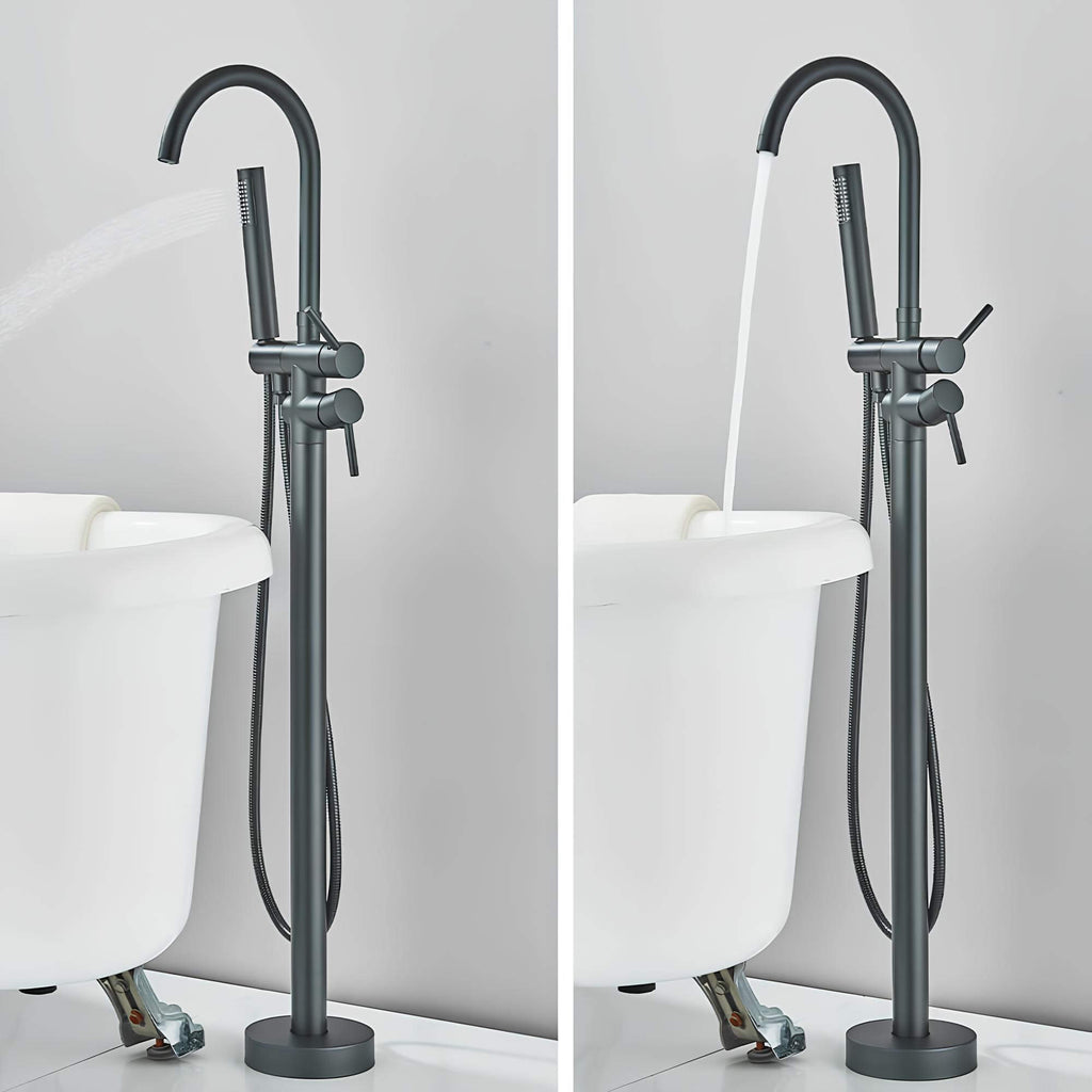 Robinet de baignoire sur pied - Or brossé