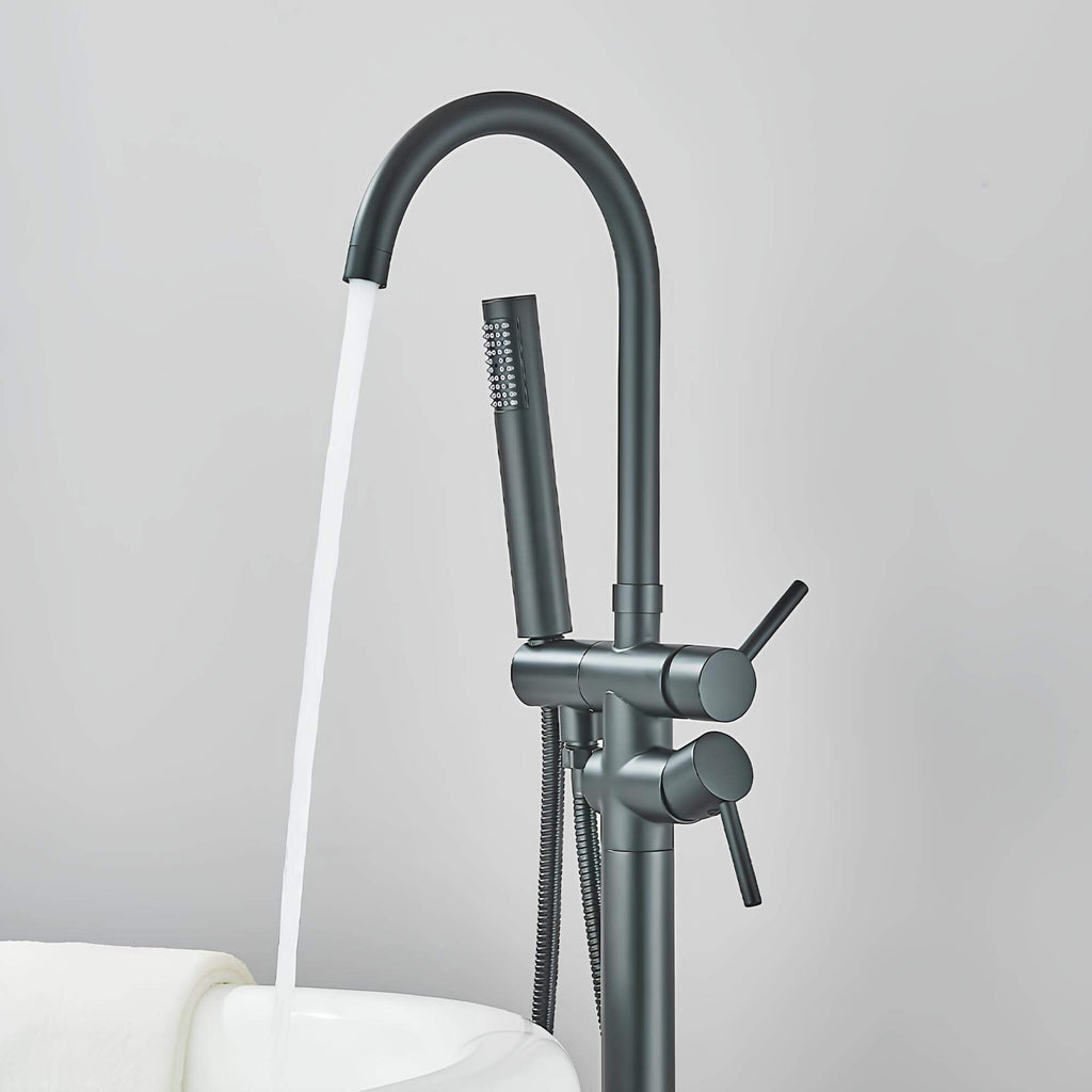Robinet de baignoire sur pied - Or