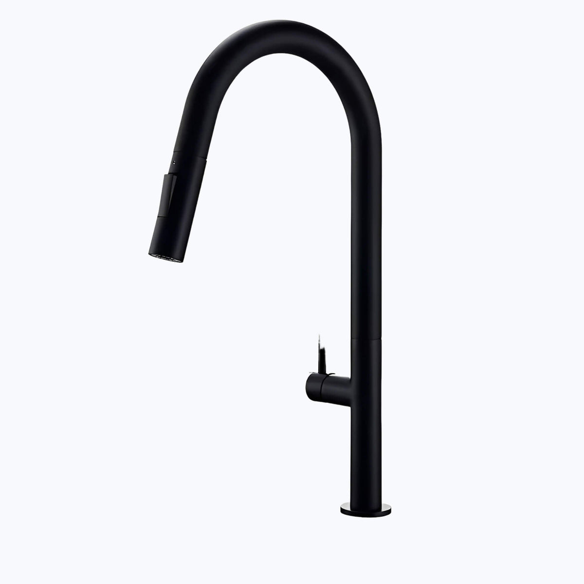 Robinet de cuisine avec douchette extractible design - Gris brossé