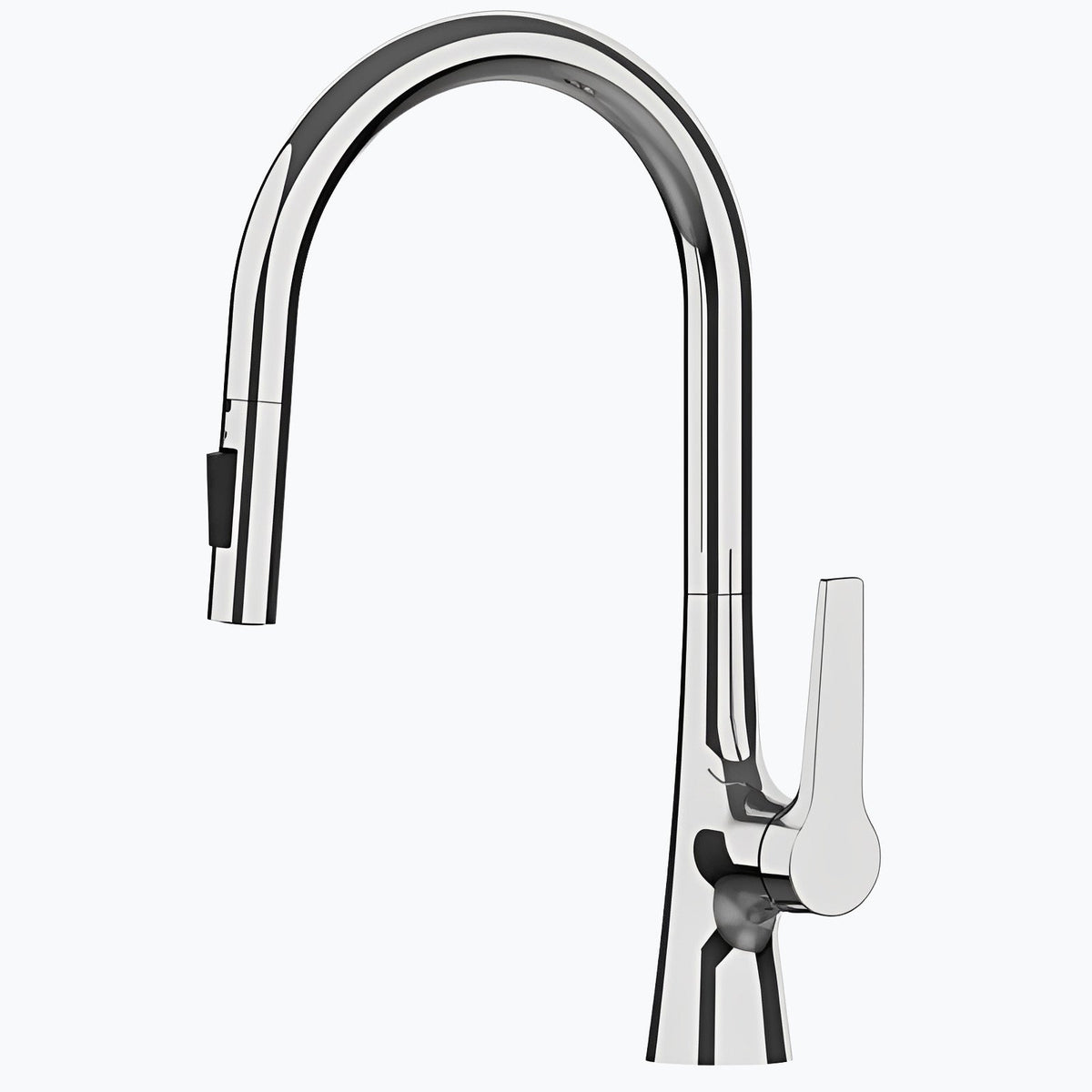 Robinet de cuisine douchette à bec extractible deux jets - Chrome