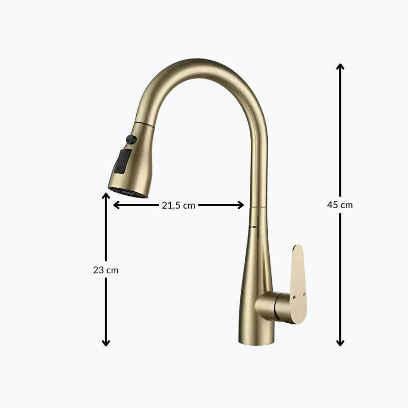 Robinet de cuisine - Douchette extractible 360° - Noir