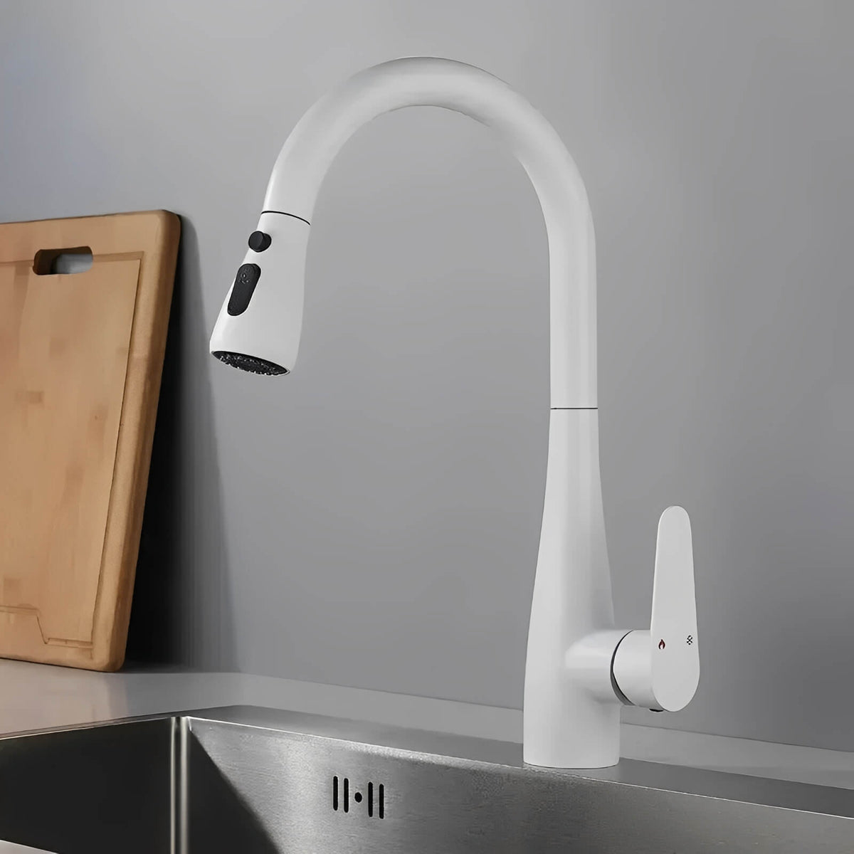 Robinet de cuisine - Douchette extractible 360° - Noir