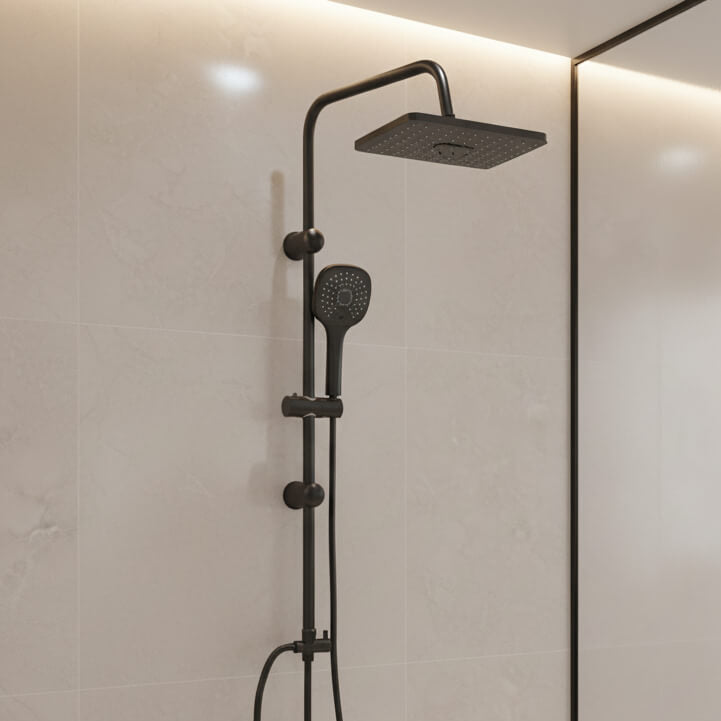 Robinet de douche contemporain - Noir