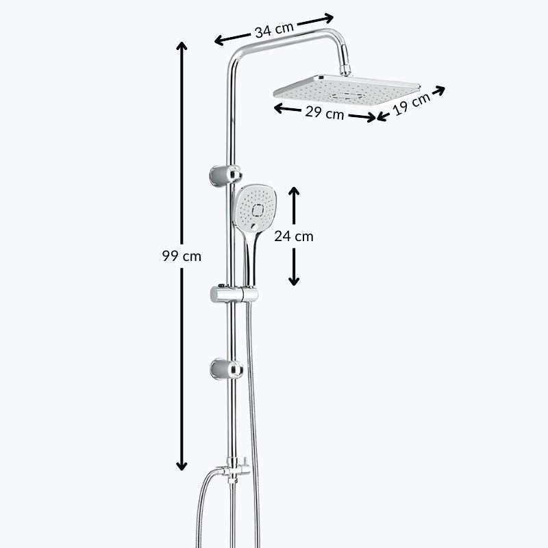 Robinet de douche contemporain - Noir