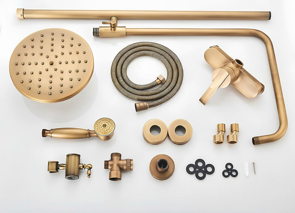 Robinet de douche style antique - bronze