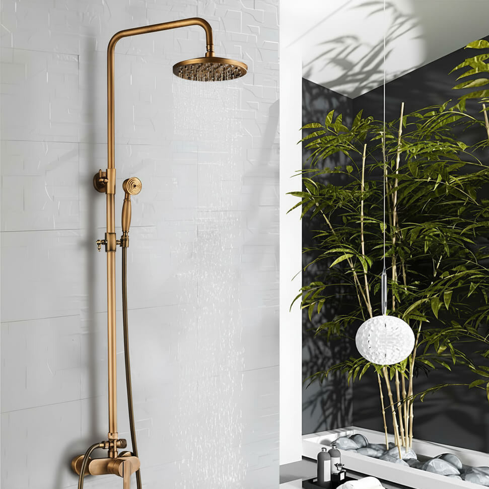 Robinet de douche style antique - bronze