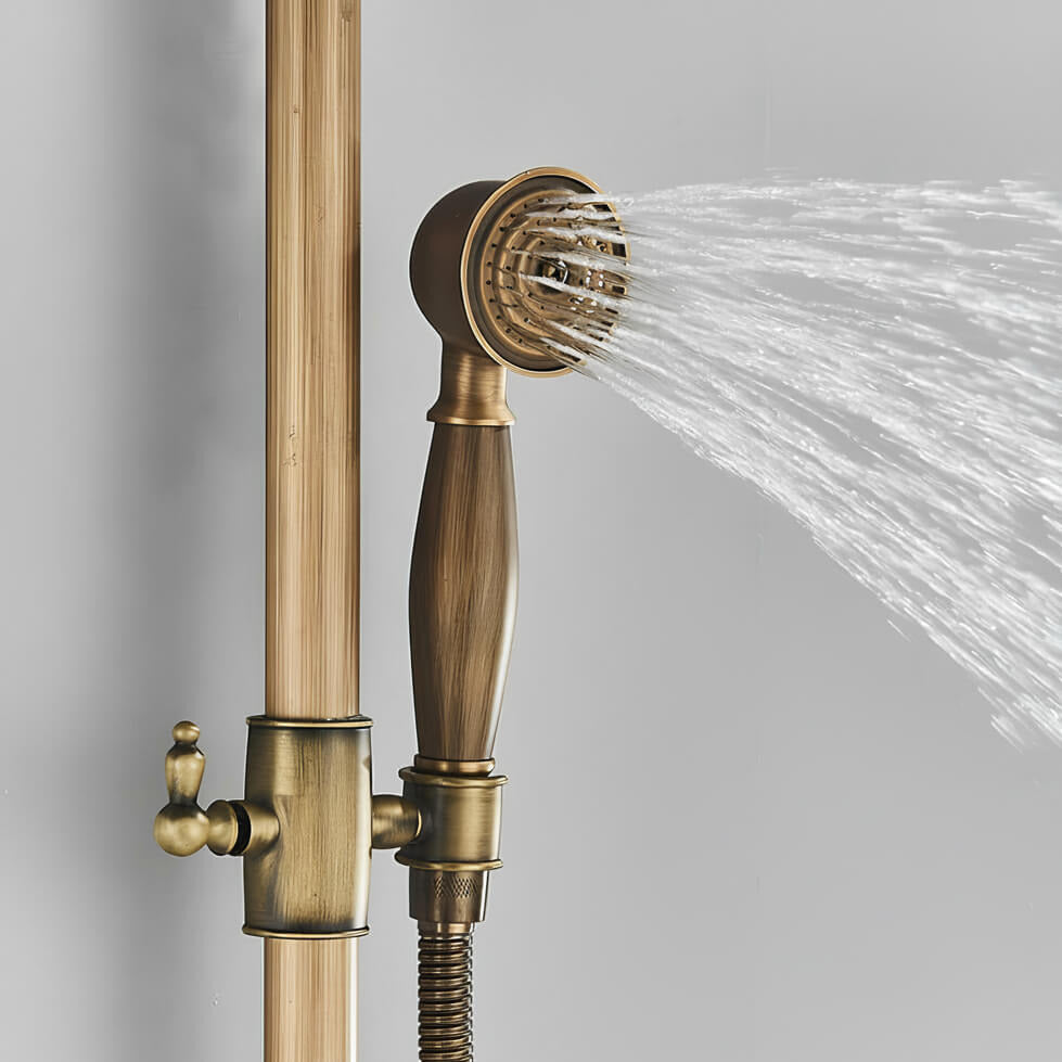 Robinet de douche style antique - bronze