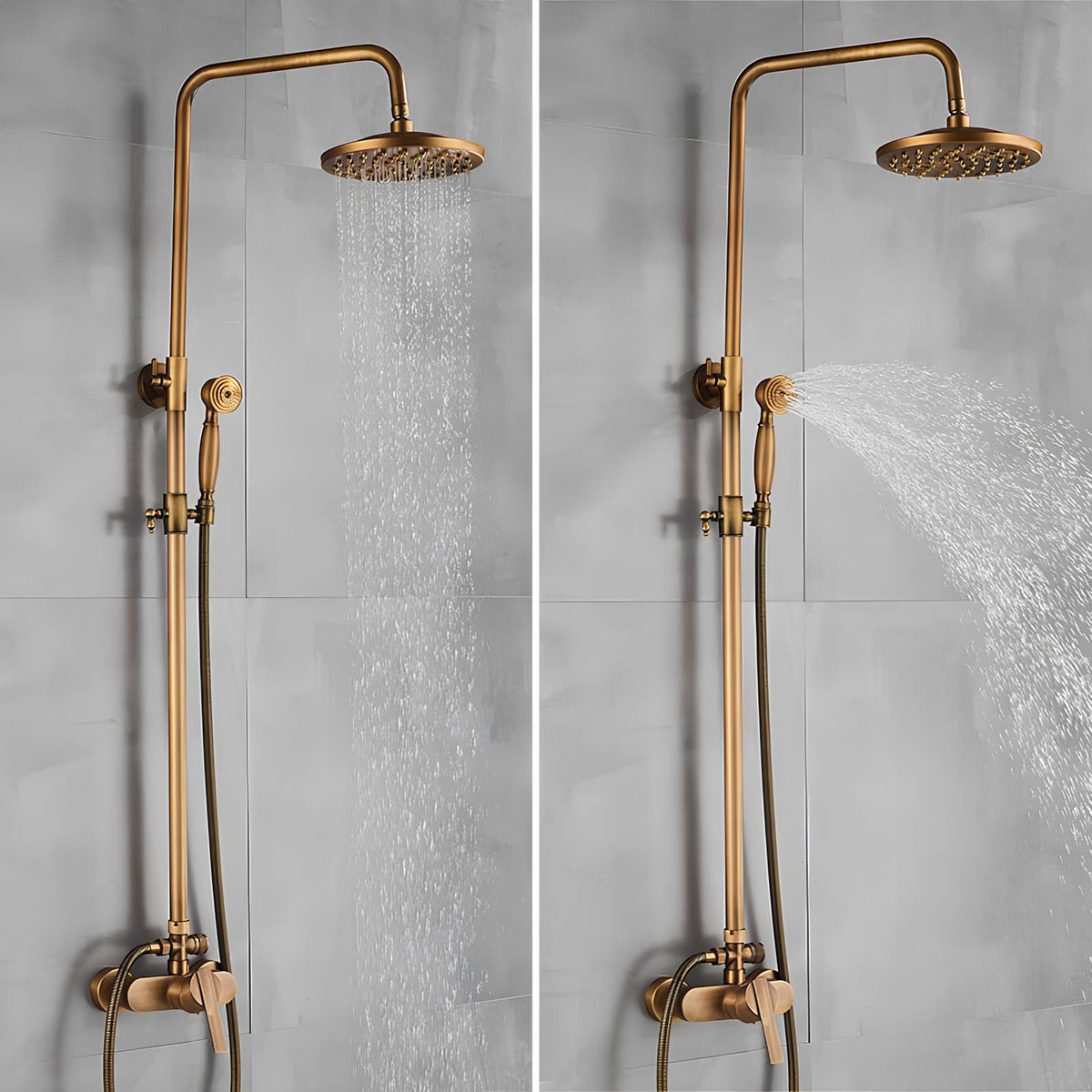 Robinet de douche style antique - bronze