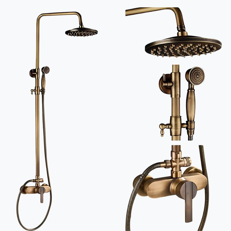 Robinet de douche style antique - bronze
