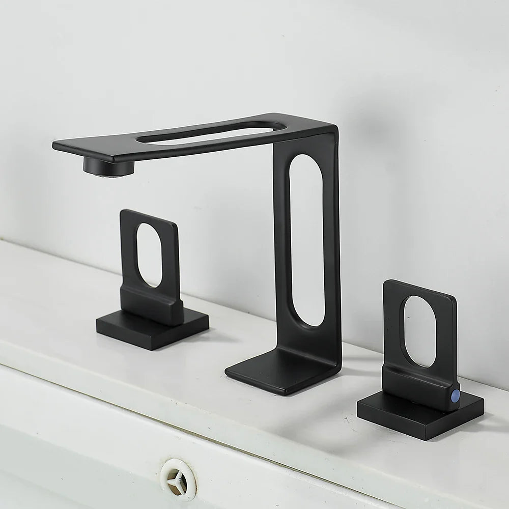 Robinet de lavabo 3 pièces - Gris