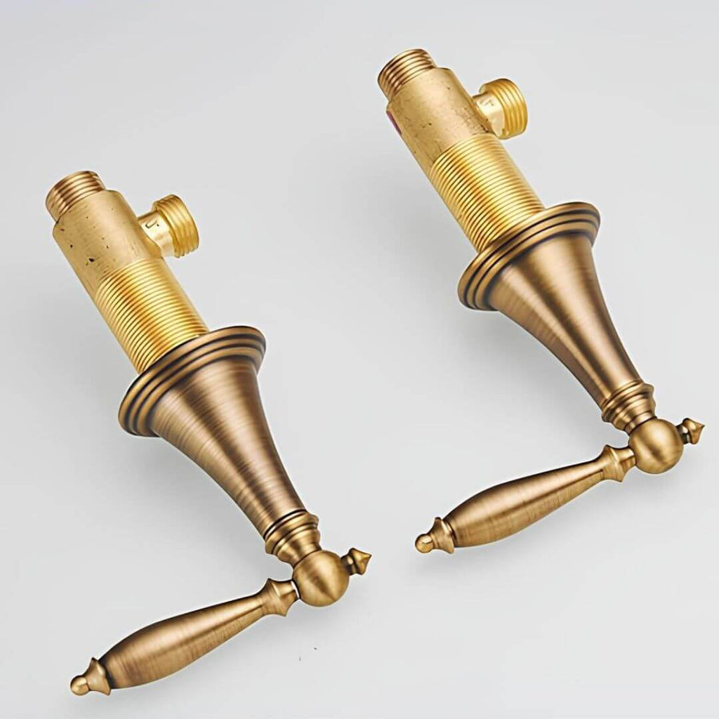 Robinet de lavabo classique 3 trous - bronze antique - Or Antique
