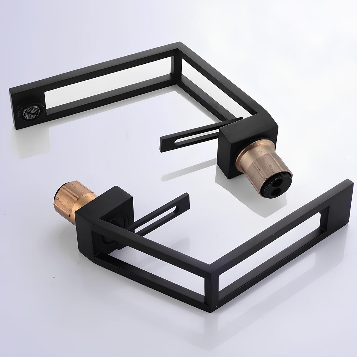 Robinet de lavabo - Design contemporain - Gris