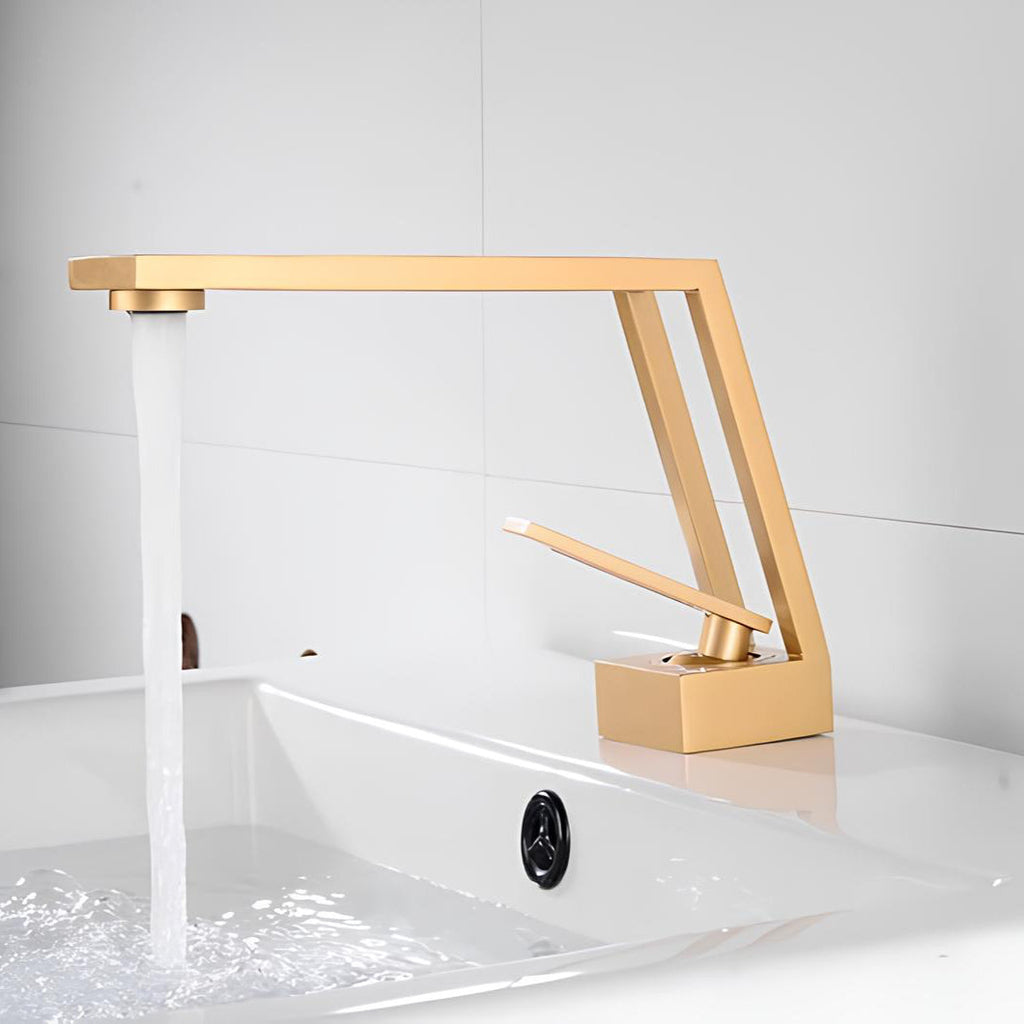 Robinet de lavabo - Design contemporain - Gris