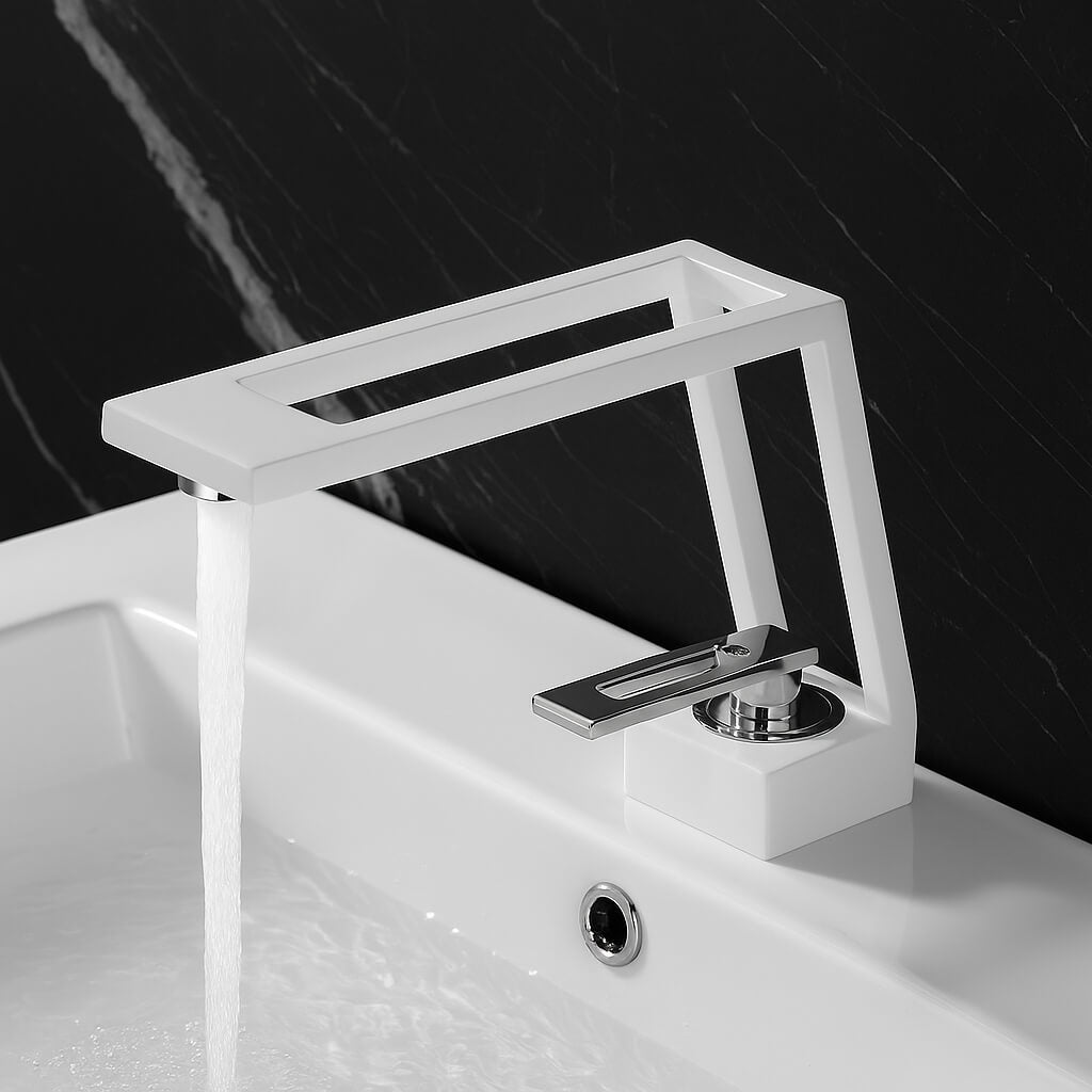 Robinet de lavabo - Design contemporain - Gris