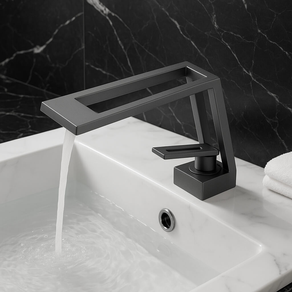 Robinet de lavabo - Design contemporain - Or