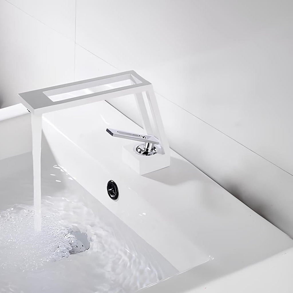 Robinet de lavabo - Design contemporain - Blanc