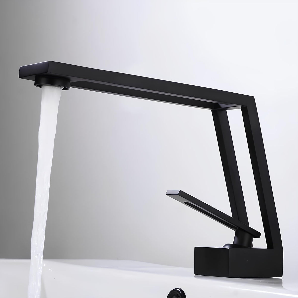 Robinet de lavabo - Design contemporain - Noir